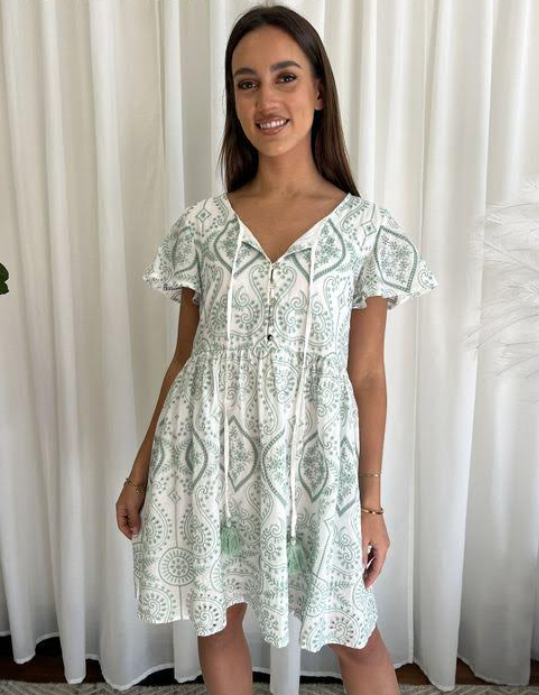 EMBROIDERIE SHORT DRESS